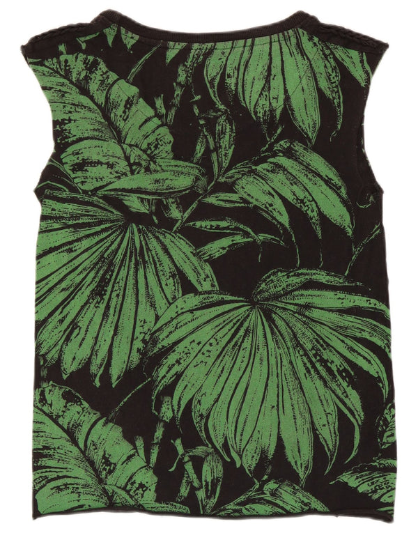 Desigual ženski top s grafičkim motivima UK 10 Mali crni cvjetni