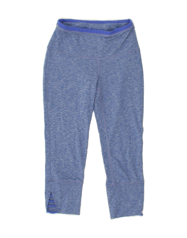 PRANA Womens Capri Leggings UK 6 XS  Blue Flecked Polyester Vintage Prana and Second-Hand Prana from Messina Hembry 