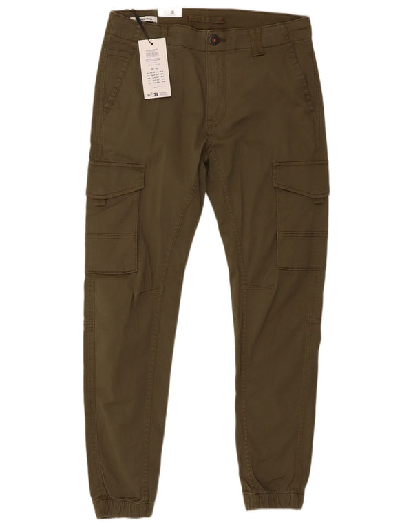 Jack & Jones muške Paul Joggers kargo hlače W30 L30 kaki pamuk