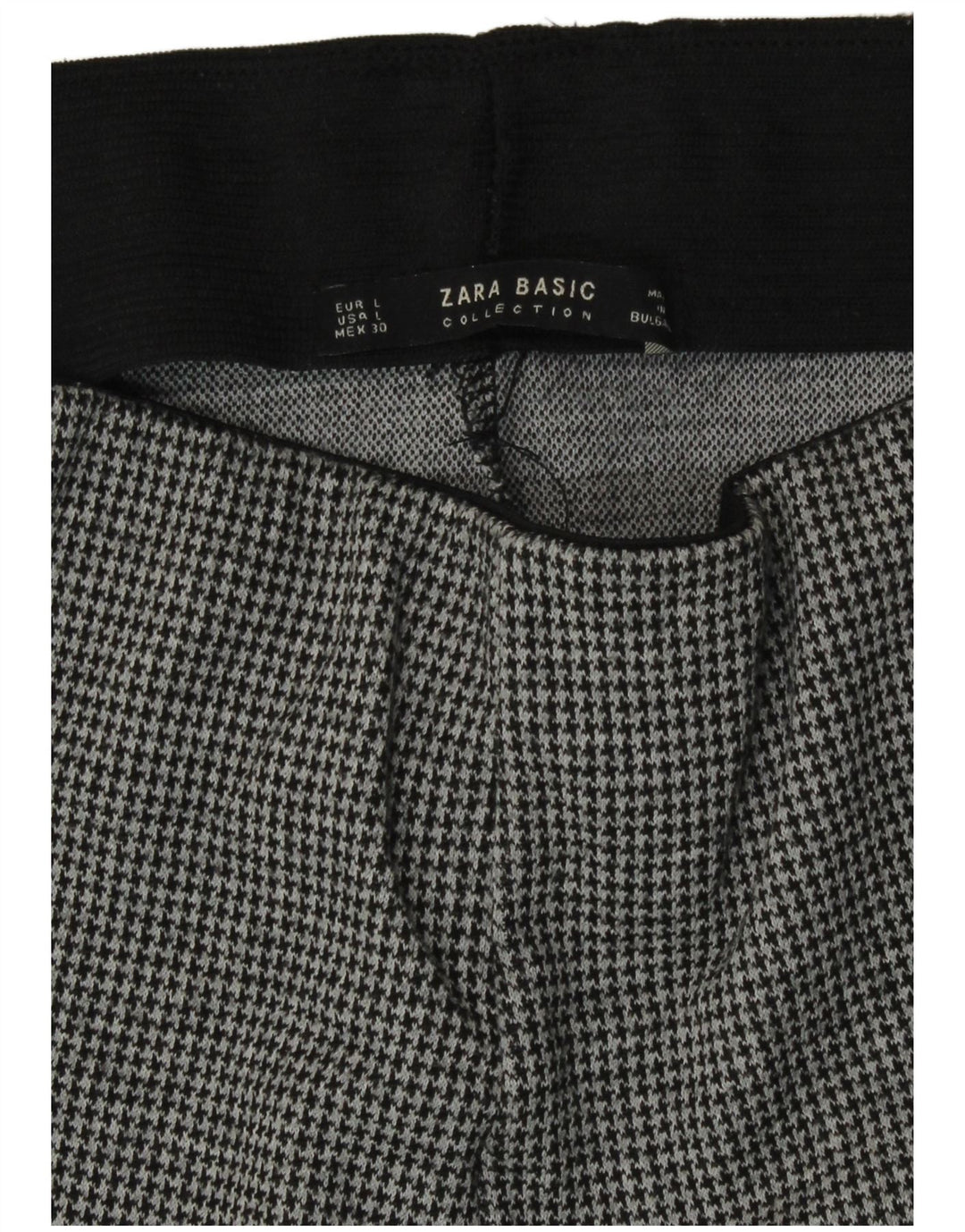 Zara ženske uske tajice UK 14 Large Grey Houndstooth