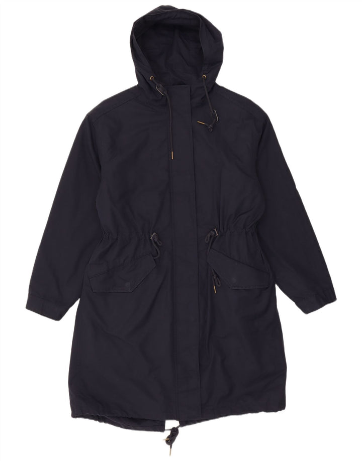 Marks & Spencer ženska parka jakna s kapuljačom UK 12 Medium tamnoplavi poliester