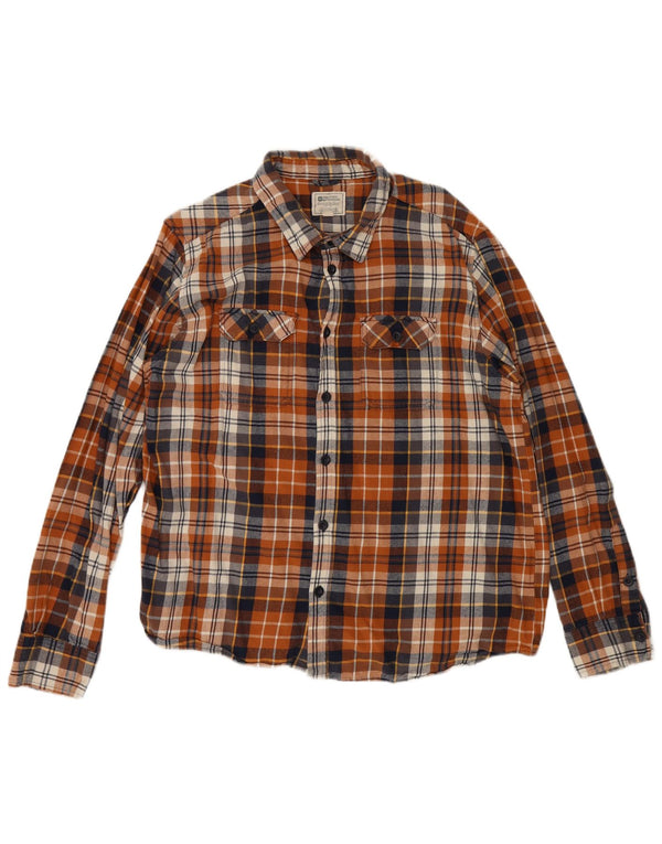 Mountain Warehouse, muška flanelska košulja standardnog kroja 3XL, smeđi karirani pamuk