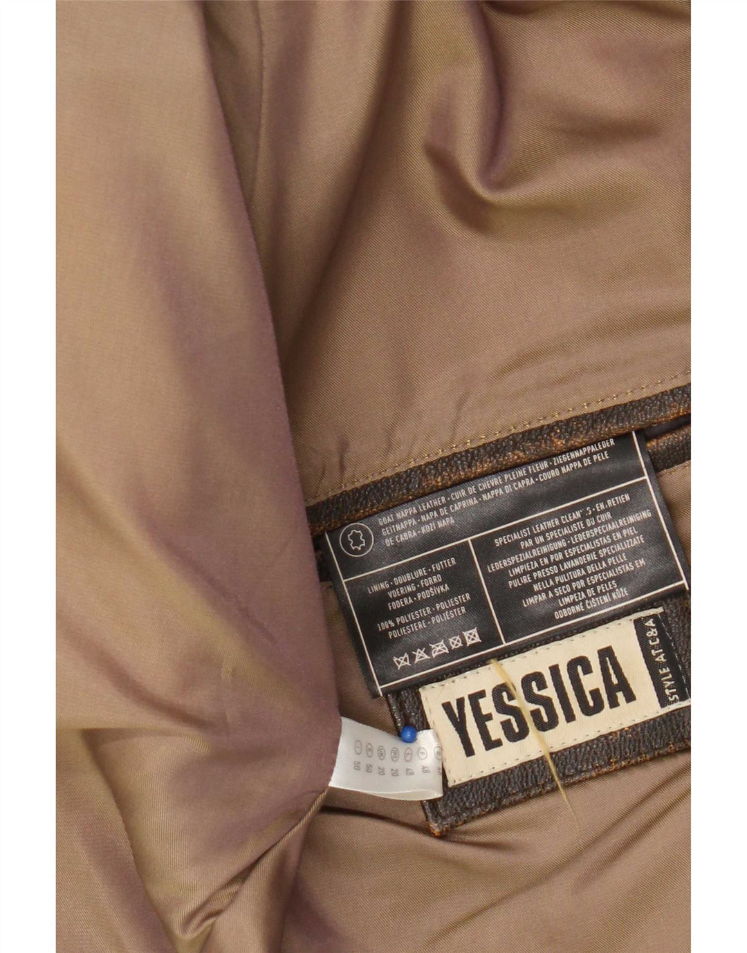 Yessica ženska tanka kožna jakna UK 20 2XL smeđa koža