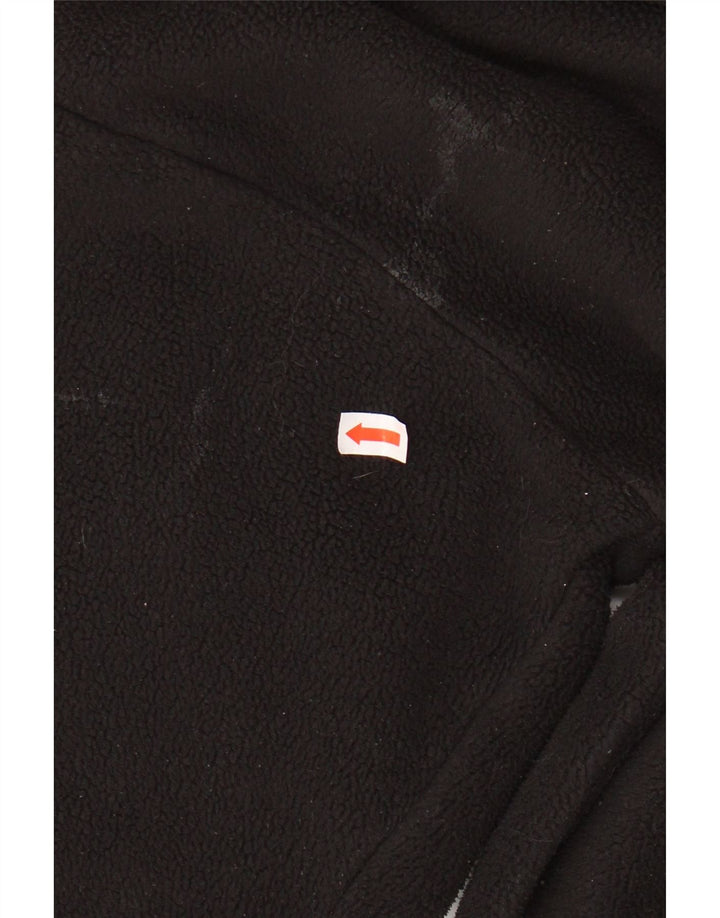CHAMPION Womens Oversized Hooded Fleece Jumper UK 10 Small Black Polyester
