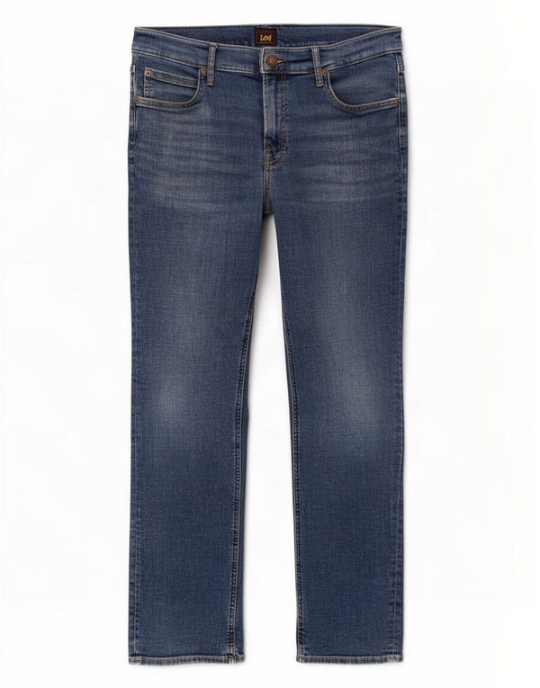 Lee Mens West Straight Jeans W32 L30 Plavi pamuk