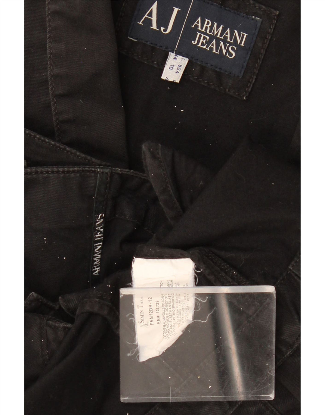 Armani Jeans Ženska skraćena jakna sa 3 gumba IT 44 srednje crni pamuk