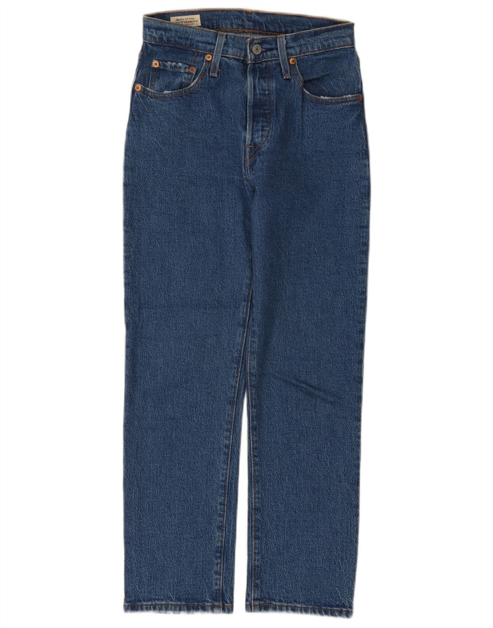 Levi's ženske 501 ravne traperice W25 L26 plavi pamuk