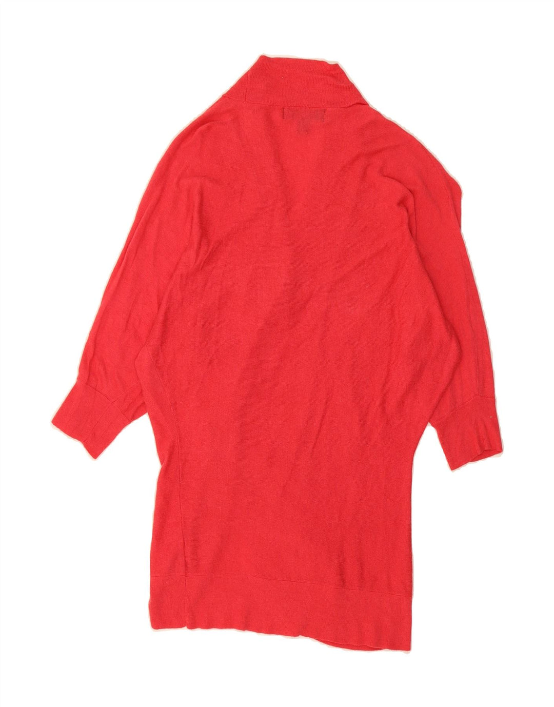 MOSSIMO Womens 3/4 Sleeve Open Cardigan Sweater UK 14 Medium Red Nylon Vintage Mossimo and Second-Hand Mossimo from Messina Hembry 