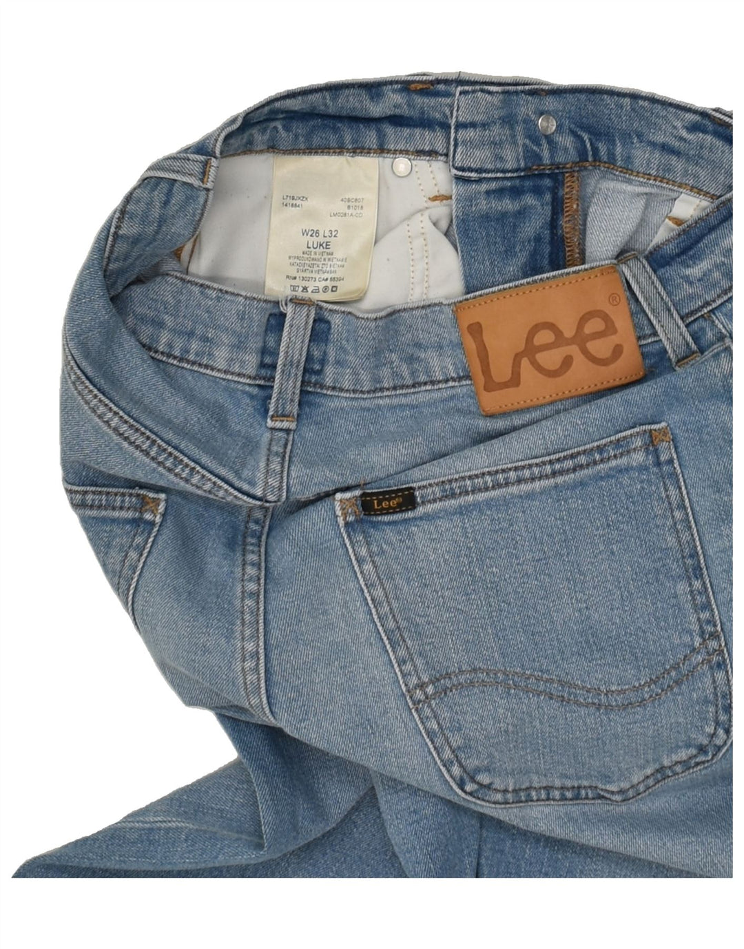 LEE Womens Luke Slim Jeans W26 L32  Blue Cotton | Vintage Lee | Thrift | Second-Hand Lee | Used Clothing | Messina Hembry 