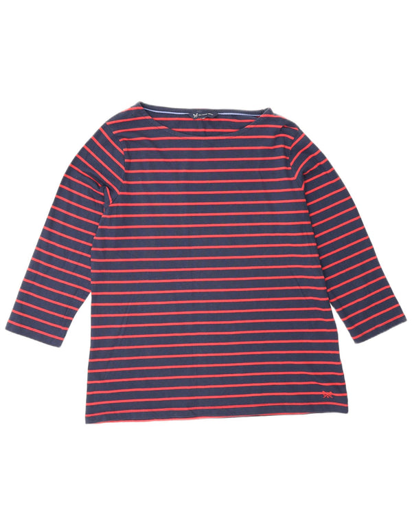 Crew Clothing Ženski gornji dio 3/4 rukava UK 16 Veliki pamuk na crvene pruge