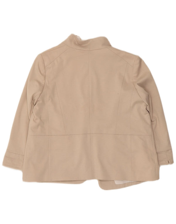 Wallis ženska jakna s otvorenim sakoom s 3/4 rukava UK 18 XL bež poliester