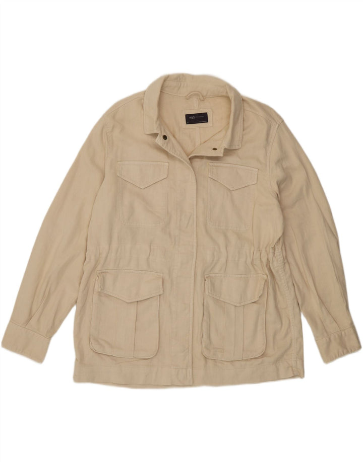Marks & Spencer ženska pomoćna jakna UK 14 Large Beige Cotton