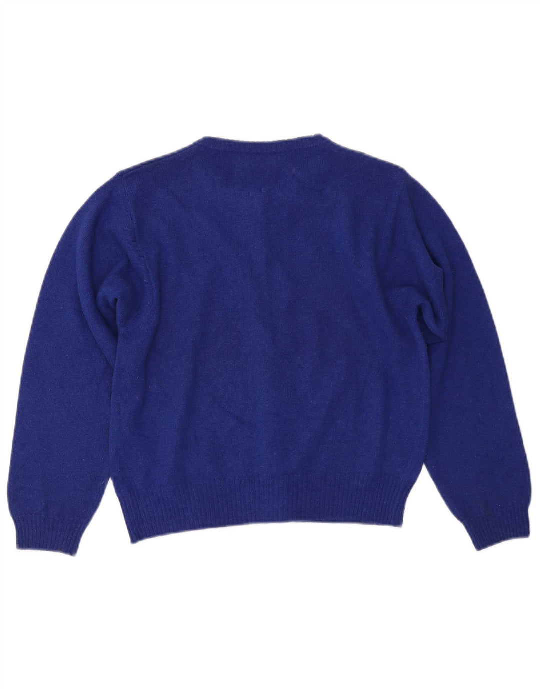 BENETTON ženski kratki kardigan pulover UK 14 velika plava vuna