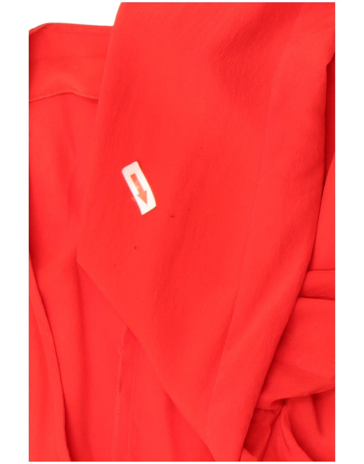 Vintage ženski sako s 2 gumba IT 46 velika crvena svila