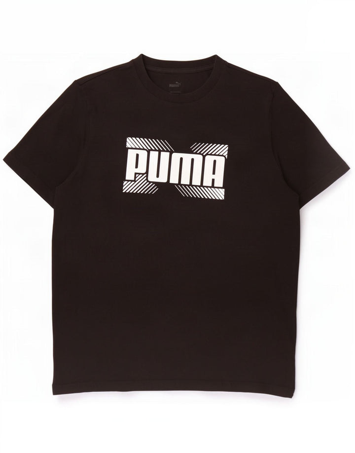 Puma muška velika crna majica s grafičkim motivima
