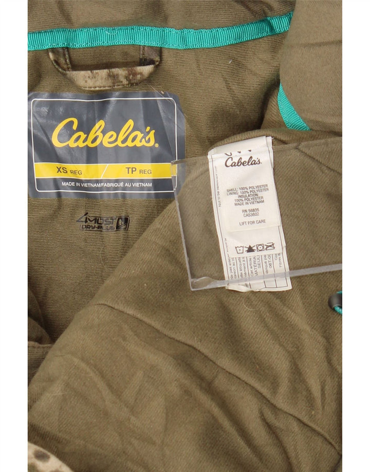 CABELA'S ženska prevelika vjetrovka jakna UK 6 XS kaki kamuflažna