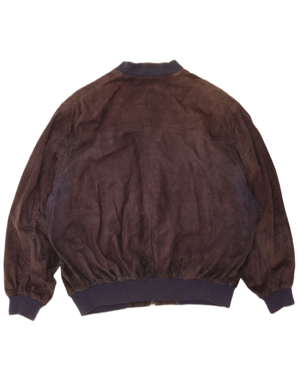 P&P People muška bomber jakna od brušene kože UK 40 velika tamnoplava koža