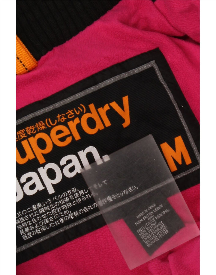 Superdry ženska vjetrovka s kapuljačom UK 14 Srednje crni najlon