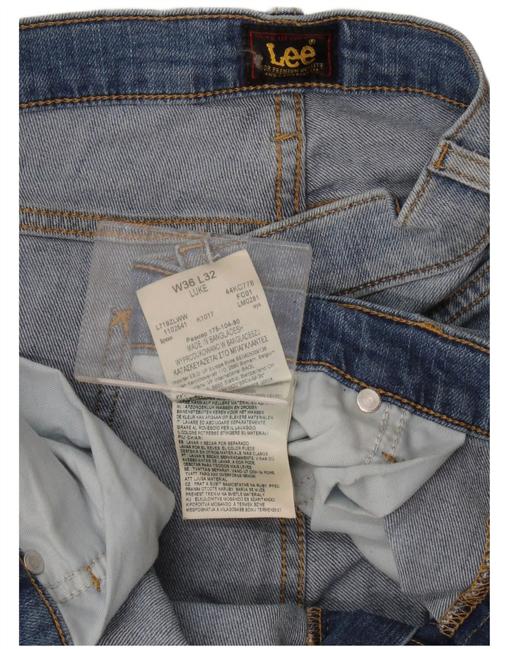 Lee Mens Luke Slim Jeans W36 L32 Plavi pamuk