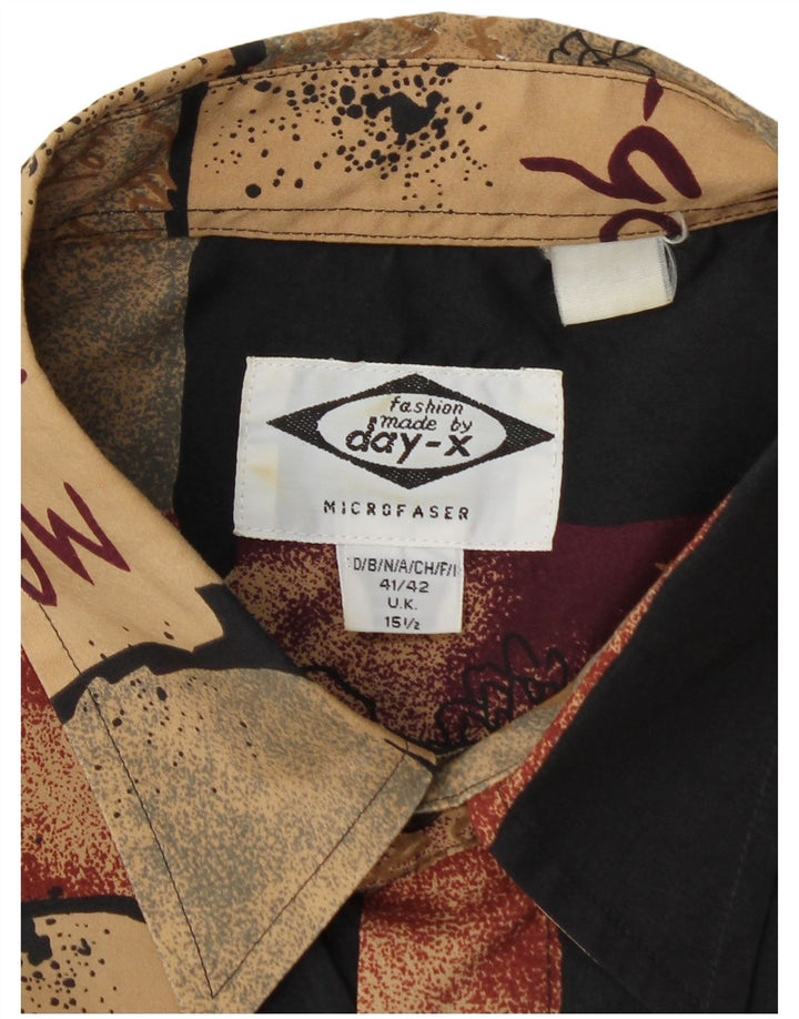 DAY-X muška košulja kratkih rukava veličina 15 1/2 srednje bež patchwork poliester