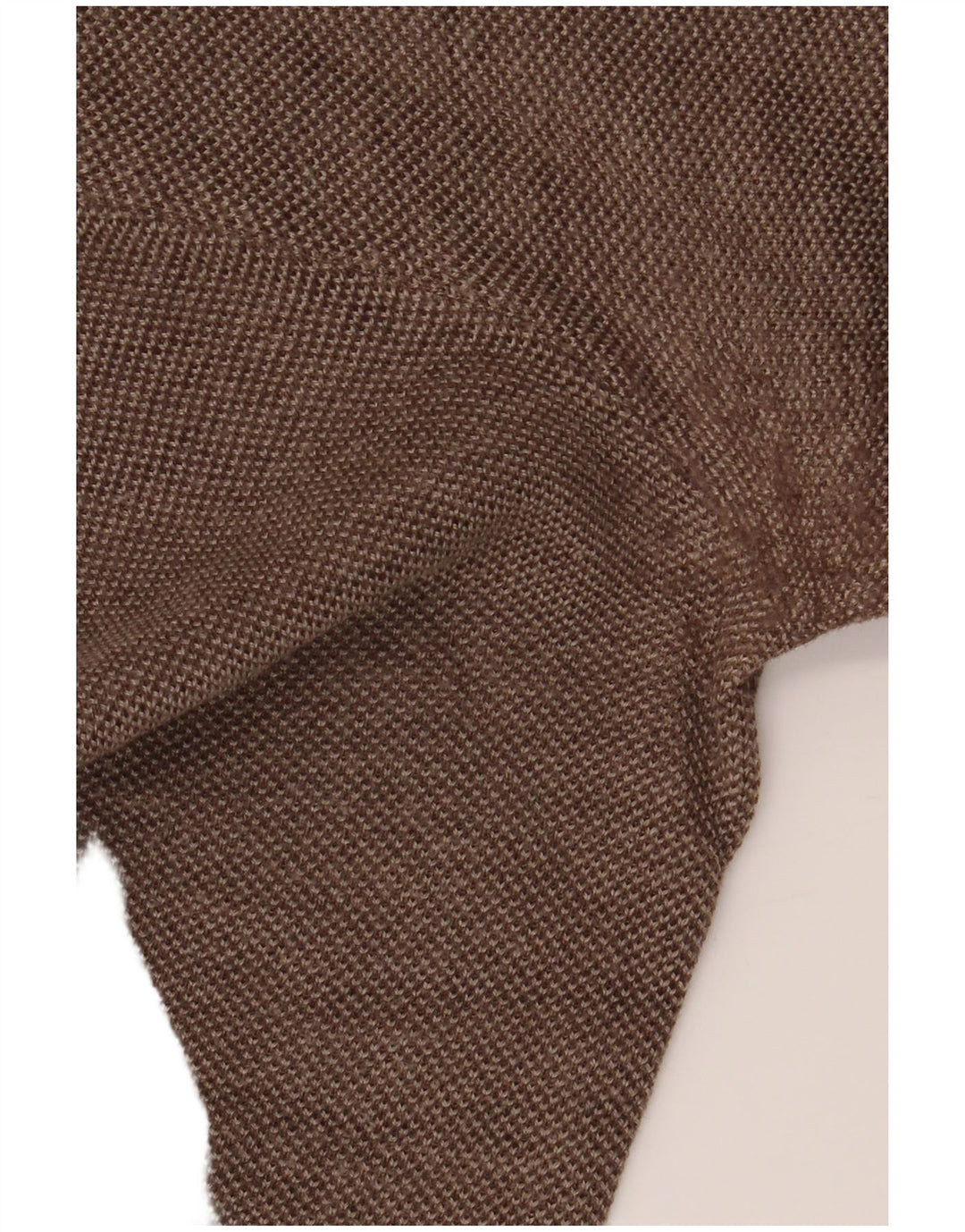 NAVIGARE ženski džemper s V-izrezom UK 16 Veliki smeđi vuneni