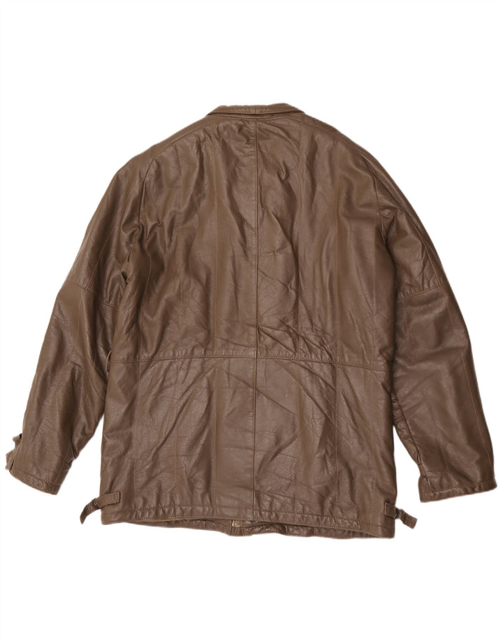 Vintage muška kožna jakna IT 54 2XL smeđa
