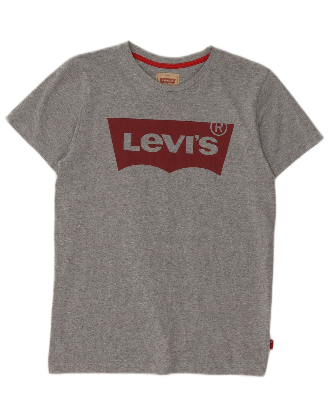 LEVI'S Girls Graphic T-Shirt Top 11-12 Years Grey Polyester