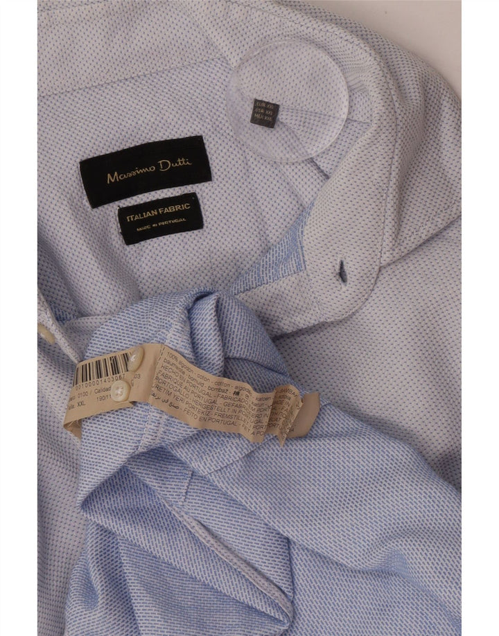 Massimo Dutti muška košulja 2XL pamuk na plave točke