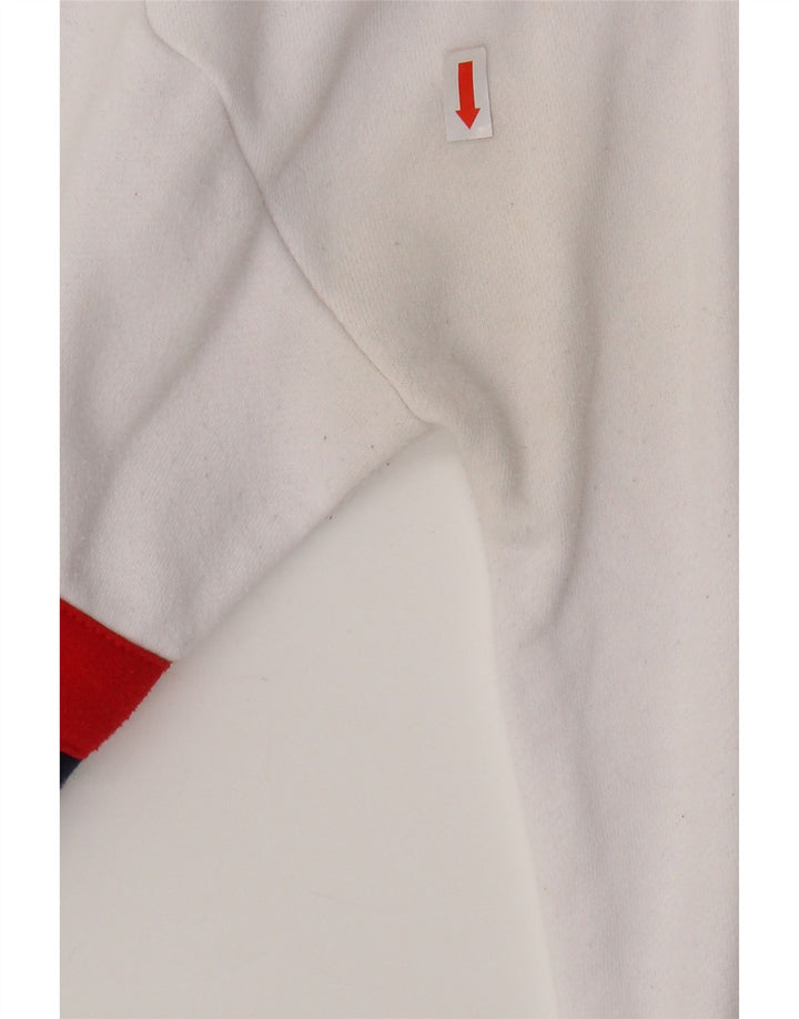 FILA Womens Oversized Sweatshirt Jumper UK 10 Small  White Colourblock Vintage Fila and Second-Hand Fila from Messina Hembry 