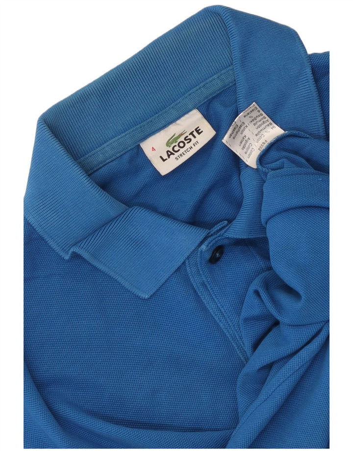 Lacoste muška polo majica veličine 4 srednje plavi pamuk