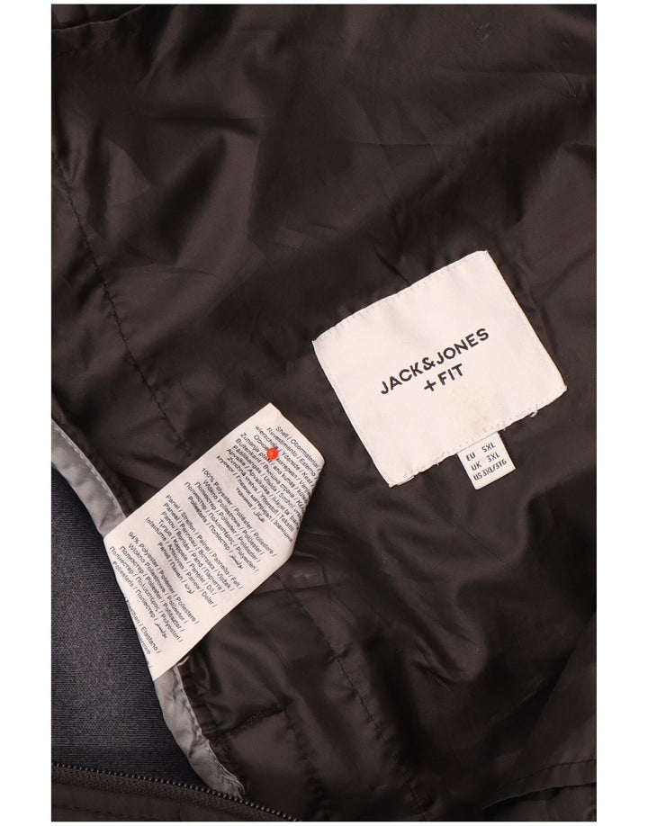 Jack & Jones muška podstavljena jakna s kapuljačom UK 46 3XL crni poliester