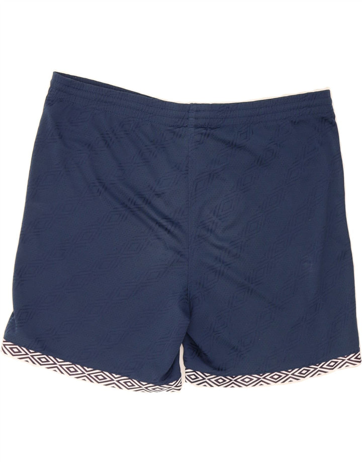 UMBRO Mens Sport Shorts XL  Navy Blue Argyle/Diamond Polyester Vintage Umbro and Second-Hand Umbro from Messina Hembry 