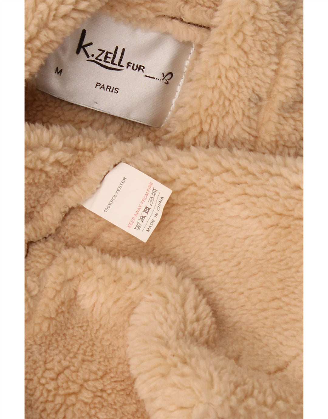 K. ZELL Ženski široki šerpa kaput UK 14 srednje smeđi geometrijski