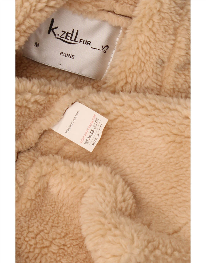 K. ZELL Ženski široki šerpa kaput UK 14 srednje smeđi geometrijski