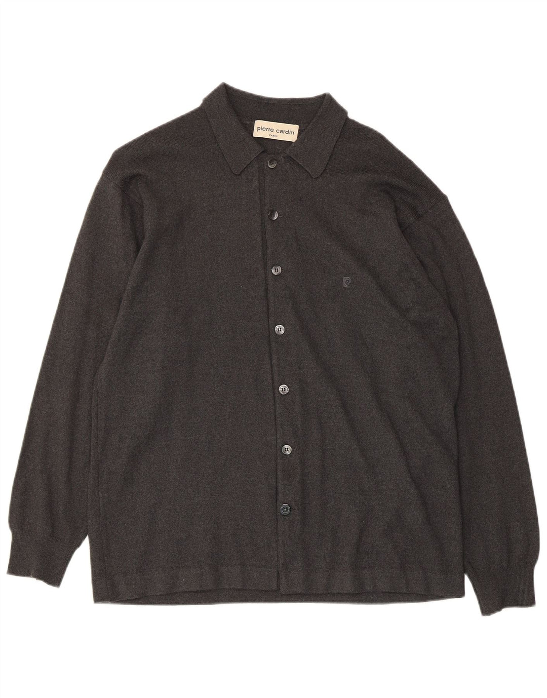 PIERRE CARDIN Mens Cardigan Sweater IT 50 Medium Grey Acrylic