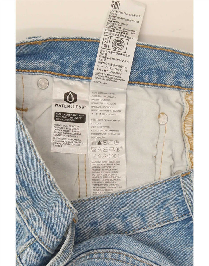 Levi's ženske 501 kratke traper kratke hlače W26 male plave boje pamuka