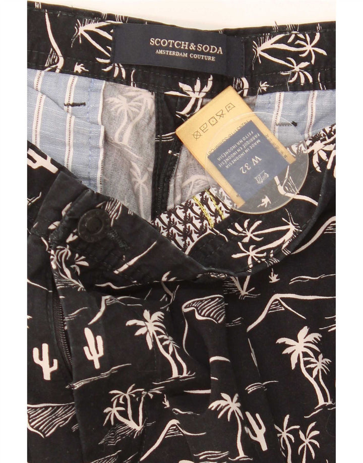 Scotch & Soda muške chino kratke hlače s apstraktnim uzorkom W32 srednje crne havajske
