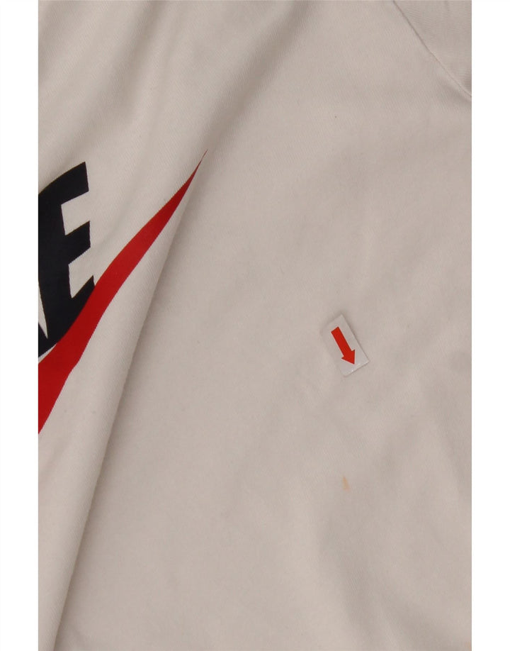 NIKE Boys Graphic T-Shirt Top 13-14 Years White Pamuk