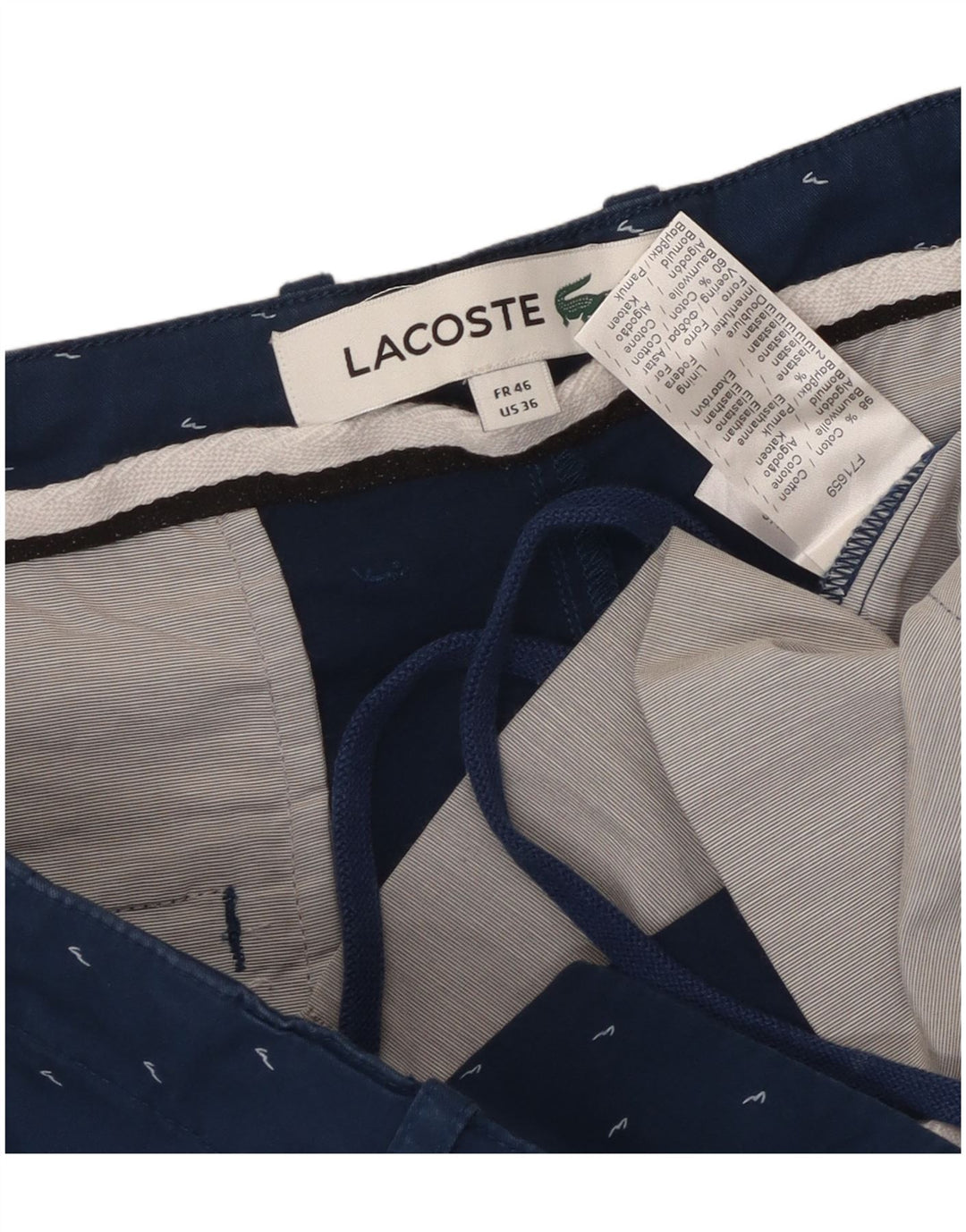 Lacoste muške chino kratke hlače veličina 46 velika W36 tamnoplavi pamuk na točke