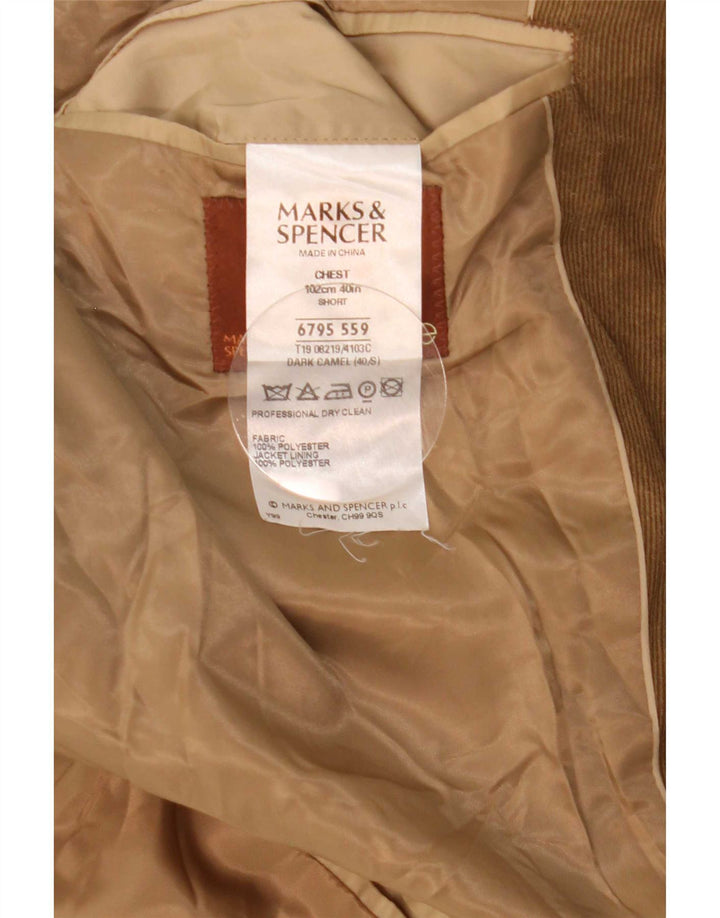 Marks & Spencer muška jakna od samta s 3 gumba UK 40 srednje bež