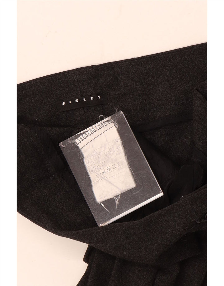 Ženske hlače Sisley Bootcut odijelo IT 42 srednje W30 L32 sive fleke