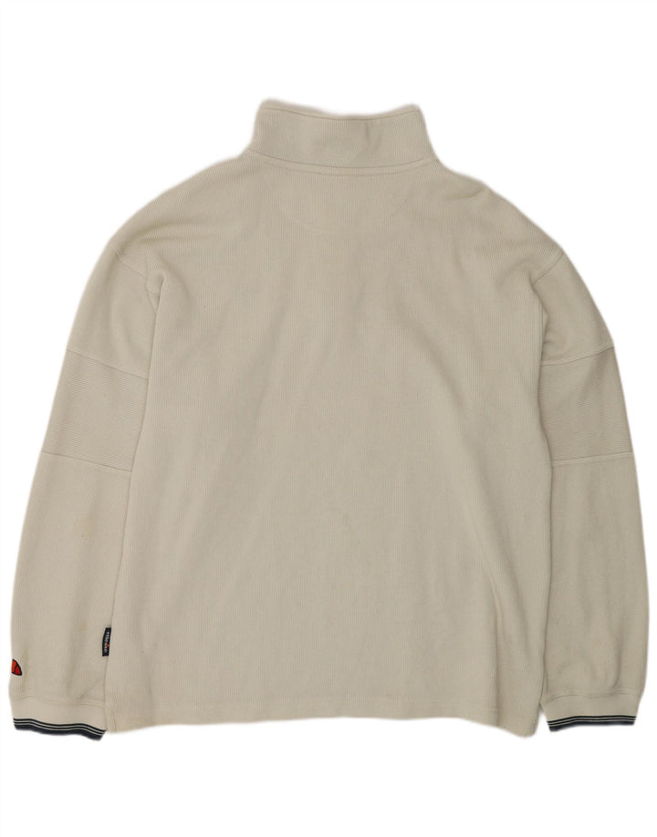 ELLESSE Muška majica s izrezom s patentnim zatvaračem XL, sivi pamuk