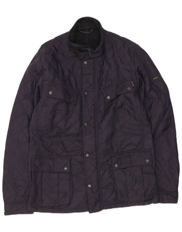 Barbour muška prošivena jakna UK 40 Large tamnoplavi poliamid