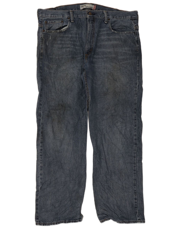 Levi's muške 569 ravne traperice širokog kroja W38 L32 plavi pamuk