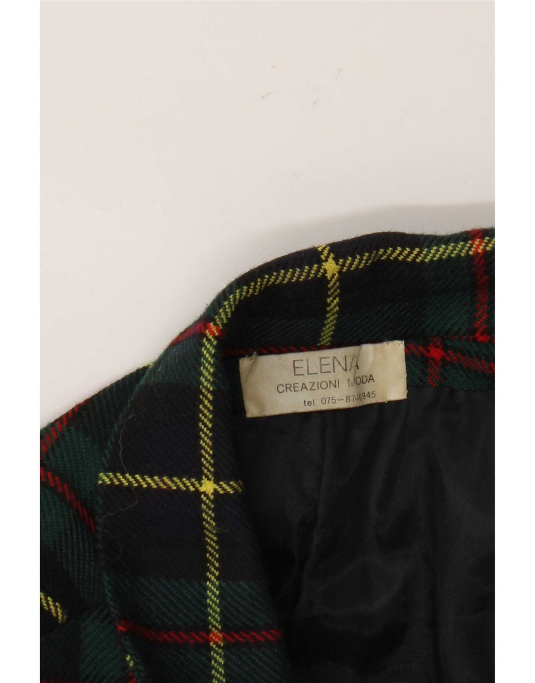 Vintage ženski sako sa 2 gumba UK 16 Veliki zeleni karirani