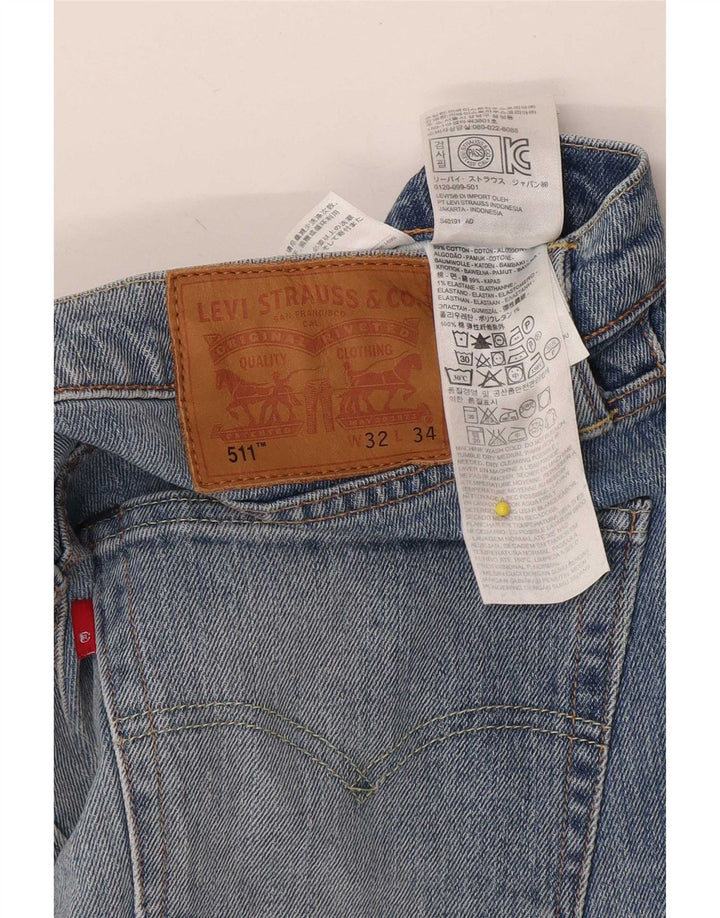 Levi's muške 511 traper kratke hlače W32 srednje plavi pamuk