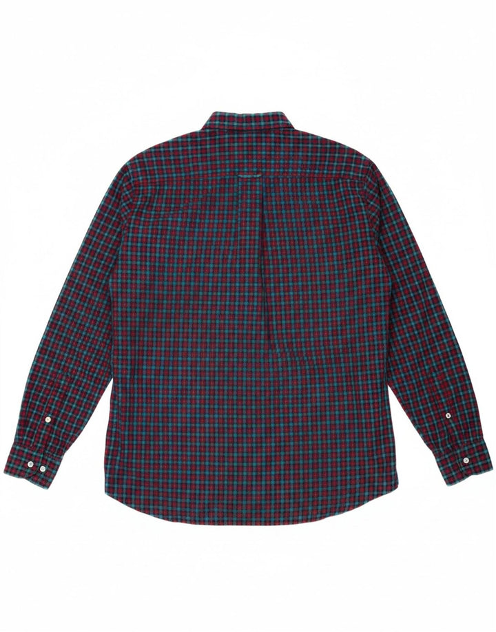 TOMMY HILFIGER Mens Regular Fit Shirt Medium Red Check Cotton