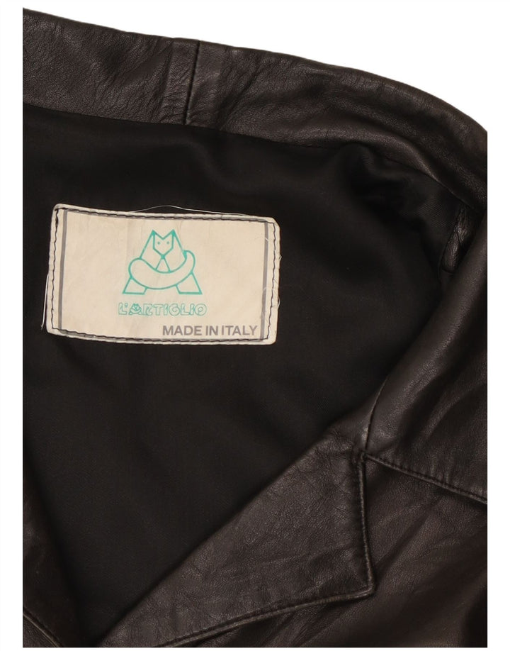 Vintage ženska kožna jakna UK 16 velika crna