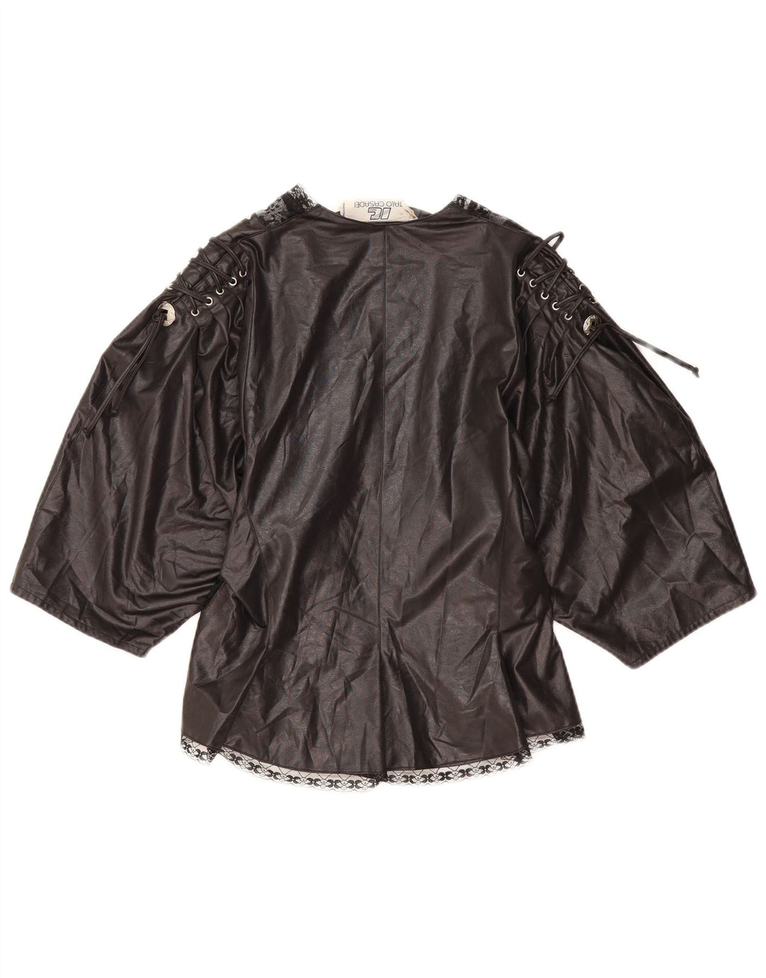 VINTAGE Ženski kardigan s 3/4 rukava UK 10 Small Black