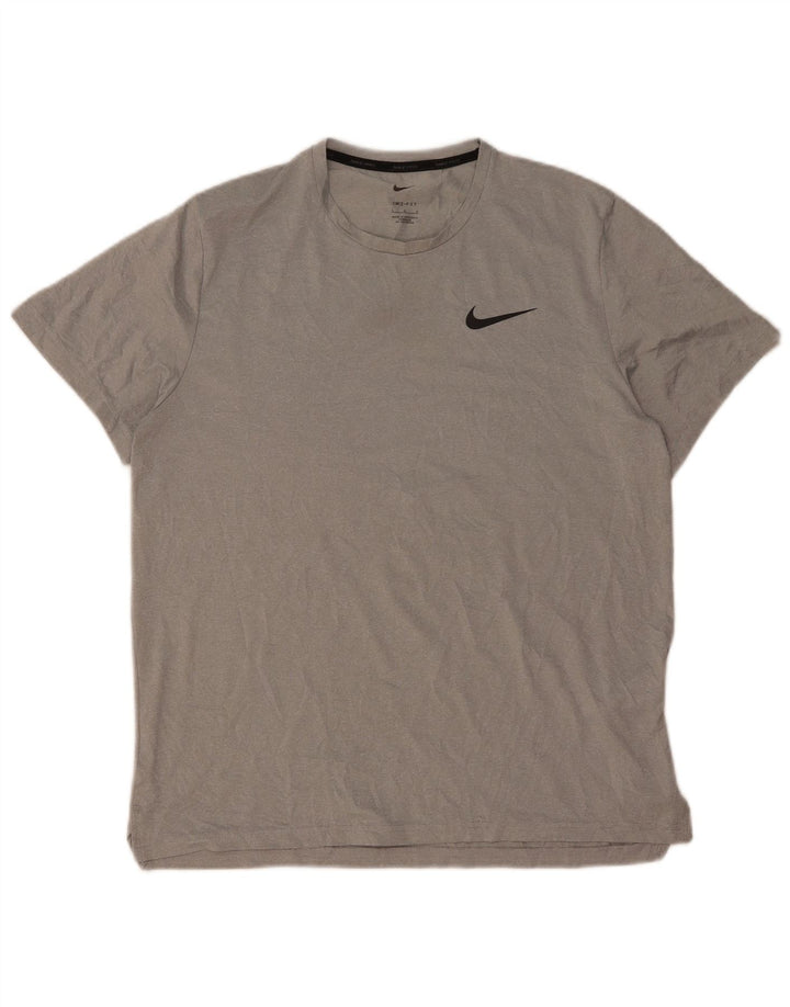 Nike Dri Fit majica kratkih rukava, veliki sivi poliester